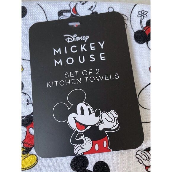 2 Pack Disney Mickey Minnie Mouse Classic Kitchen Towels 16 X 26” NEW - Picture 2 of 13
